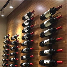 Supporto da parete in metallo portavino portabottiglie, positive 6 bottles of 20 * 9 * 75 red copper