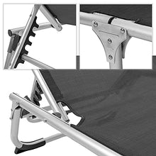 MaxxGarden, lettino prendisole pieghevole da campeggio, sdraio relax in alluminio, 189 x 59 cm, nero