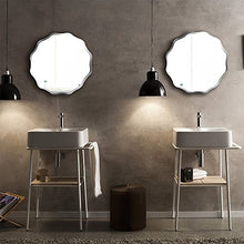 Mirror Specchio/Frameless Specchio del Bagno Ondulato Specchio per Il Trucco Bathroom Wall Specchio 19.6 Pollici