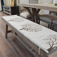 Barm Cuscino per Sedia Lungo in Lino di Cotone con Lacci, Cuscino per Panca Rettangolare Addensato, Cuscino per divanetto Lungo per Sgabello per Giardino Esterno Interno C 45x45 cm (17,7x17,7 pol