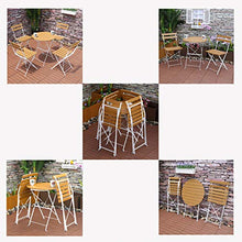 CGBF-Set Bistro Set Tavolo Pieghevole E Sedia 3 Pezzi Giardino Patio Balcone Terrazza Mobili Resistenti alle Intemperie,Marrone