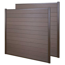 Mendler Frangivento 2X Pannelli Privacy Sarthe WPC Alluminio Premium 375cm Marrone