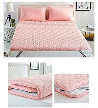Z&HA Spesso Premium Materasso Pad, futon Giapponese Tatami Sleeping Trapuntato Equipaggiata Materasso da dormitorio casa,Rosa,180 x 200 cm