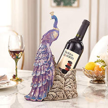 XLBAXLJ Viola Pavone Wine Rack, Creativa Pagina Vino Rack Champagne Decorazioni per Un Veranda Ufficio Soggiorno Camera da Letto
