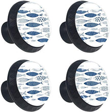 Pesce Ornamentale Pomelli per Porta Set di 4 Pomelli per Mobili Manopole per Cassetti Cucina Armadio Vetro