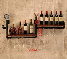 DJSMjbj Wine Rack Wine Rack Supporto di Vetro di Vino Legno Muro Porta Bicchiere Restaurant Decoration Ripiani