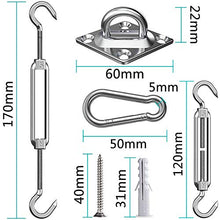 Chepl - Kit di fissaggio per tenda parasole da sole, 40 pezzi