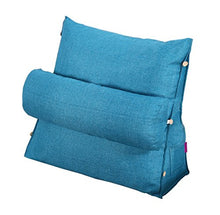 Xufei Cuscino Triangolare Cuscino Schienale Cuscino cervicale Cuscino ergonomico Curl Cuscino per Ufficio Schienale per Schienale (Color : Peacock Blue, Size : 60cm*50cm*20cm)