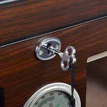 YUMO Humidor per sigari per ca. 124 sigari, Marrone, con igrometro e umidificatore