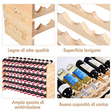 Goplus Cantinetta Portabottiglie in Legno con 6 Ripiani per 72 Bottiglie, Scaffale Porta Vino per Casa Bar,119x71,5x29 cm
