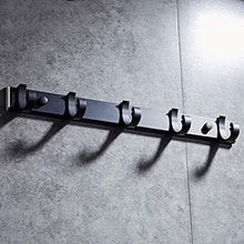 DXMRWJ Appendiabiti da Bagno Appendiabiti da Parete in Alluminio da Parete Appendiabiti da Bagno Cinque Appendiabiti da Bagno Ciondolo Hardware da Bagno Nero