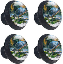 Turtle Swimming Sea Pomelli per Porta Set di 4 Pomelli per Mobili Manopole per Cassetti Cucina Armadio Vetro