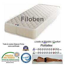 Filoben-com Letto a Castello Argento Rete a doghe Completo di 2 materassi in Offerta Made in Italy