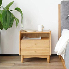 KaidanBeautifully Side Table Comodino comodini 2 cassetti Comodino in Legno massello Camera da Letto Scatola di immagazzinaggio Piccolo armadietto Comodino Comodino tavolino (Dimensioni: 50 40 50 cm)