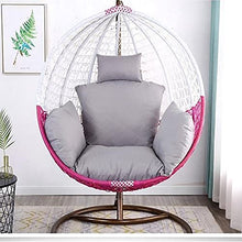 FYKJ Poltrona Sospesa, Cuscino per Sedia Sospesa in Rattan, Cuscino per Dondolo Universale Spesso Sfoderabile E Lavabile Grigio Chiaro