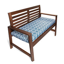 Celina Digby® - Cuscino impermeabile per panca da giardino a 2 posti, con imbottitura in schiuma morbida, 114 x 47 x 6 cm, colore: Blu