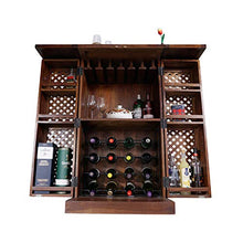 Fab Furnish Sheesham - Mobile da bar compatto per vino e liquori, colore: marrone