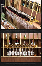 IAIZI Bar/Pub Wine Rack Ripiani con Supporto Calici Floating - Muro Hanging Ferro Vino E Bottiglie di Vetro Cabinet Organizer - Gold Frame - Parete Soffitto Decor (Size : 100cm)