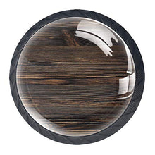 Set di 4 pomelli in cristallo per armadietti e cassetti, con design multiplo per cassettiere, armadi, comodini, libreria, stile vintage, in legno marrone