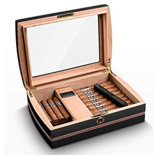 YHNJI Cigar Box Humidor per Approx, con scatola di sigari di legno dell'umidificatore e dell'igrometro