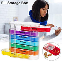 Organizzatore per medicinali a 28 celle a prova di umidità, mini valigetta per medicinali portatile Organizer settimanale per pillole Vassoio rimovibile e coperchio per dispenser di design