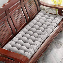 Julycoolmall, morbido cuscino per sedia a dondolo in legno, cuscino rettangolare per sedia a dondolo da giardino, in metallo o in legno (grigio, 150 x 48 cm)