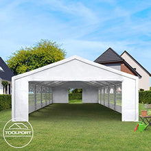 TOOLPORT Tendone per Feste 3x4 m Gazebo Party per sagre, mercati ca. PE 240 g/m² Bianco-Grigio