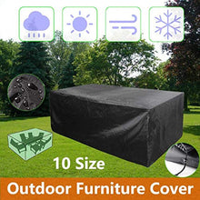 N / A mobili da Giardino Impermeabile di Oxford di Vimini del sofà Protezione Giardino Esterno Cortile Polvere Pioggia Neve Nera 10 parapioggia Dimensioni, 213x132x74cm