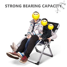 YYAI-HHJU Zero Gravity Recliner Sunbathing Folding Recliner with Thick Cushion for Deck Patio Beach Yard Cuscinetto Peso 150 kg Marrone