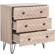 H-CAR Comodino 3 cassetti Contenitore in Legno Comodino Comodino Comodino Cassettiera per Camera da Letto Bagno Soggiorno Nursery
