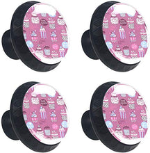 Cupcakes dolci carini Pomelli per Porta Set di 4 Pomelli per Mobili Manopole per Cassetti Cucina Armadio Vetro