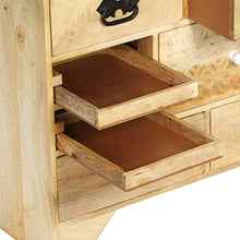Tidyard Cassettiera da Ufficio/Bango 60x30x75 cm in Legno Massello di Mango