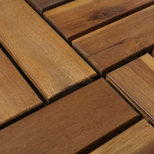 GOTOTOP Set di 30 piastrelle in legno di acacia per esterni, 30 x 30 x 2,4 cm, antiscivolo per terrazza, giardino, balcone