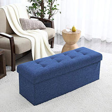 ASDFGHJKL Versatile Storage Box con Bagagli Resto del Piede Sgabello Sedile per Economia di Spazio di Immagazzinaggio Piegante Ottomano, Facile da Pulire