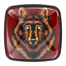 Wolf head illustration Pomelli per Porta Set di 4 Pomelli per Mobili Manopole per Cassetti Cucina Armadio Vetro