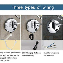 ZGQ Specchio di Trucco Montaggio a Parete Illuminato Trucco Specchio Illuminato ingrandimento 3X Specchio da Toilette, Double Side Girevole estetica Faccia 360 Specchio allungabile Specchi