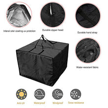ASSR - Cuscino per sedia da esterno, 81 x 81 x 61 cm, impermeabile, colore: nero