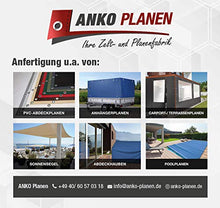 AN-KO Trading - Paravento da campeggio, al metro, in telone per camion, stabile, Grigio chiaro RAL7035., 140cm hoch