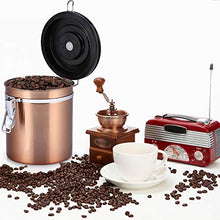 Camidy - Contenitore ermetico per chicchi di caffè, in acciaio INOX, 1,5 l