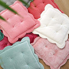 XHNXHN Ruffle Comfort Cuscini Morbidi per sedie da Pranzo Cuscino Traspirante Imbottito per Pavimento Tatami Decorazioni per Alimenti Cuscini per sedili Cuscini per sedie Morbidi per Cucina-Rosa a