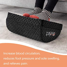 HBselect Poggiapiedi Ergonomico in Memory Foam Cuscino per Piedi Doppio Strato con Federa in Flanella Rilassa Piedi e Gambe Pedana Scrivania Poggiapiedi Antiscivolo per Casa e Ufficio