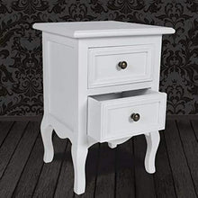Hanper, comodino, comodino, comodino, comodino, comodino, organizer per camera da letto, con due cassetti, colore: bianco