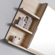 DOMTECH Home Decor Armadietto da bagno con specchio, in quercia Sonoma, misura L