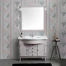 Kiamami Valentina MOBILE BAGNO SHABBY A TERRA NIZZA CON LAVABO E SPECCHIO