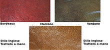 Trama Toscana Divano Chesterfield 3 Posti in Vera Pelle, Invecchiata 1-2-3