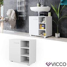 Vicco Mobile sottolavabo Perry Armadietto lavabo Bianco