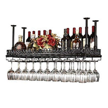 Rastrelliere per bicchieri da vino Supporto per impiccatura a soffitto a soffitto regolabile da soffitto vintage in ferro calice in ferro calice stemware Organizzazione e conservazione per l'arredamen