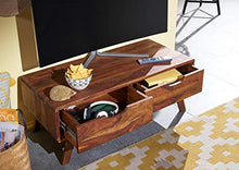 MASSIVMOEBEL24.DE Mobile TV in Legno sheesham - Laccato/Noce 90x40x34 MALMÖ 2#111