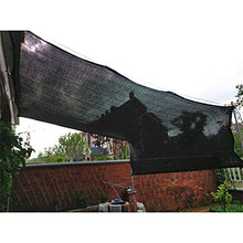 Telo con Rivestimento Superiore in Tessuto Ombreggiato al 90% con Occhielli, Telo Retinato in Rete for Tende da Sole, Prato Nero, 85 G/M² (Size : 2×2m)