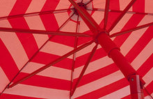 Joy Summer Ombrellone Spiaggia 200 cm in Polycotton Palo in Ferro Laccato Rosso Punta a Vite Mare Lido Vulcano - Rosso